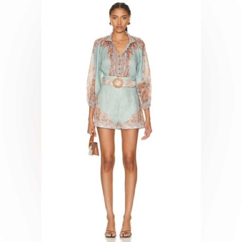 Zimmermann Devi Billow Ramie Blouse & Devi Tuck Short Set - Picture 13 of 17